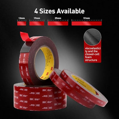 3M Double Sided Tape, Heavy Duty, 1” x 18Ft, Gray - color: Grey, size: 1" x 18Ft