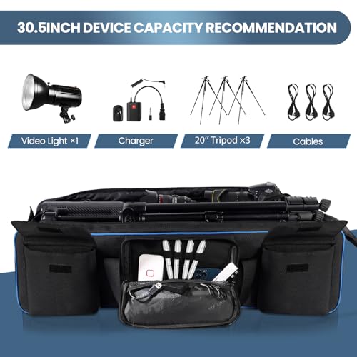 YOREPEK 30.5" Heavy Tripod Carrying Case Bag with 2 Padding Protective Pads - color: 30.5*9.5*9.5