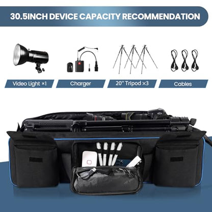 YOREPEK 30.5" Heavy Tripod Carrying Case Bag with 2 Padding Protective Pads - color: 30.5*9.5*9.5