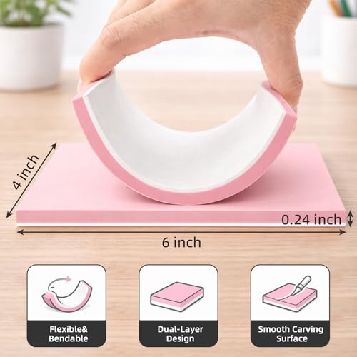 Falling in Art 34 Pcs Rubber Stamp Carving Printing Kit - size: 34 Pcs
