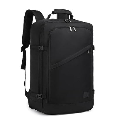 Kono Travel Backpack Airline Approved Overhead Bin Personal Item Bag - color: Black, size: Large
