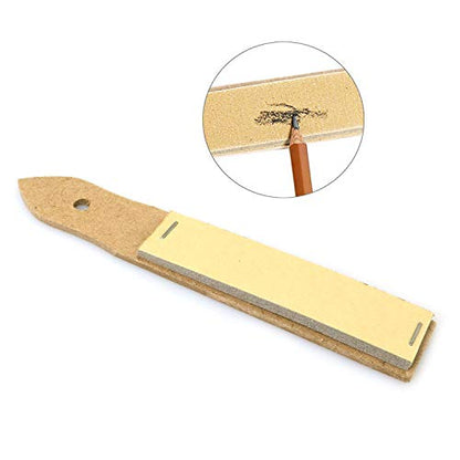RLECS 4-Pack Sketch Sandpaper Pencil Pointer Sand Paper Sharpener Drawing Tools Sanders for Sharpening Pastel Sticks, 12 Sheets/Board