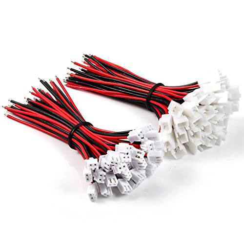 Chanzon 30 Pairs Jst-XH 2.54mm Pitch 22AWG 2 Pin Plug Connector 3.94inch - size: [1]10cm