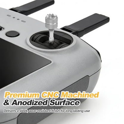 MECCANIXITY 2 Set Aluminum Controller Stick, Replacement Joystick Remote Controller Joystick Stick for Mini4 Pro Air3S Drone Remote Accessories, Pink/Silver - color: Pink/Silver