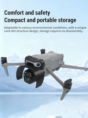 Gimbal Lens Bumper for DJI Air 3S, Anti-Collision Camera Lens protective case, Lightweight Protective Shockproof for DJI Air 3S Accessory (Black)