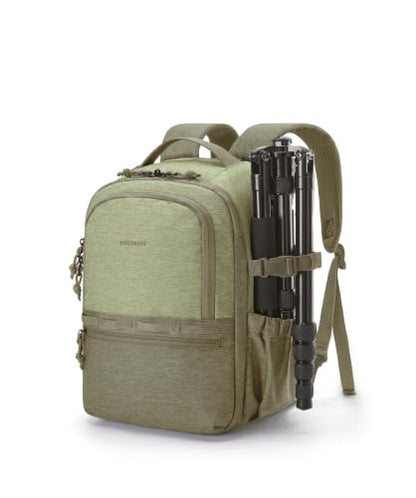 BAGSMART 2 in 1 Camera Backpack for DSLR, Fits 12.9" iPad, Olive Green - color: Olive Green
