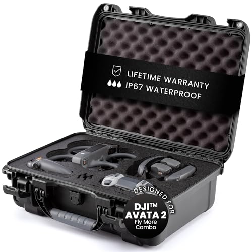NANUK 925 Waterproof Hard Case with Foam Insert for DJI Avata 2 Fly More Combo - Black - color: Black