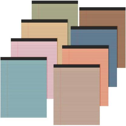 Fuutreo 8 Pcs Legal Pads 8.5 x 11 Colored Note Pads, Advanced Grey - color: Advanced Grey