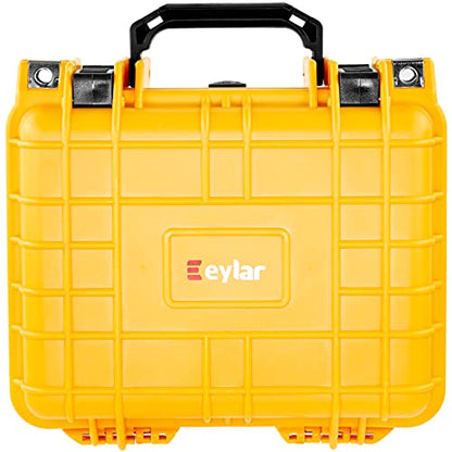 Eylar Small 10.62" Gear, Equipment, Hard Camera Case Waterproof with Foam TSA Standards (Yellow) - color: Yellow