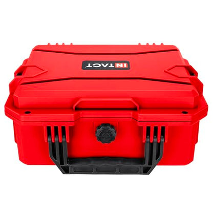 Eylar 13.8" Intact Series Compact Hard Camera Case, Lightweight and Durable Stacker Design with Foam - color: Red