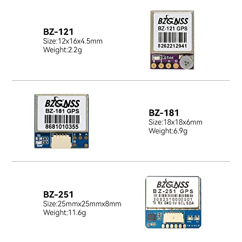 BZGNSS BZ-121 FPV GPS Module - Dual Protocol M10 Drone GPS for RC FPV Drone Racing Fixed-Wing Long-Range Flight Compatible with F405 F722 Flight Controller by Speedybee