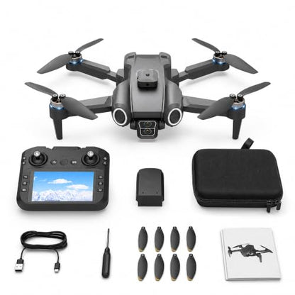 GPS Drone with Screen Controller, Foldable Brushless Quadcopter