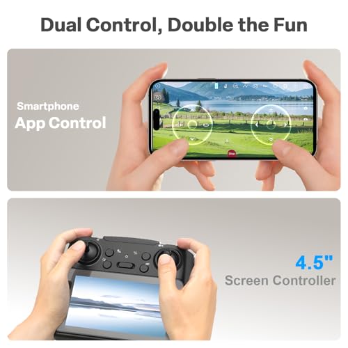 Drone with Camera for Kids and Beginners,4.5"Screen Remote,Two Batteries
