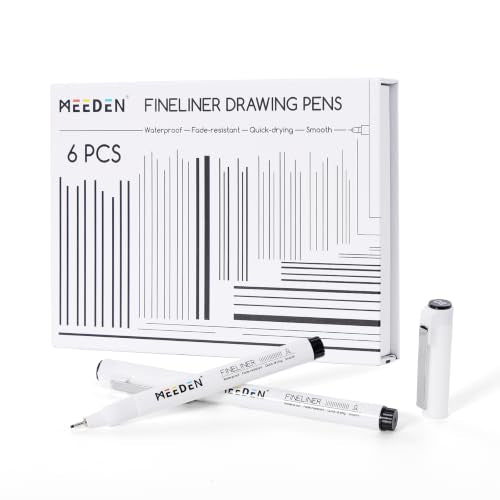 MEEDEN Micro Fineliner Drawing Pens: 0.8mm Needle Nib, 6 Pack, Black Ink - style: 0.8mm Needle Nib
