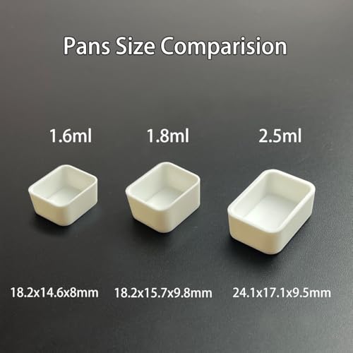 FCLUB 54PCS 2.5ml Refillable Watercolor Pans Empty Compatible with Holbein - color: White, size: 54 Pieces 2.5 ml Pans
