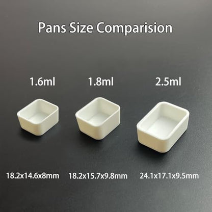 FCLUB 54PCS 2.5ml Refillable Watercolor Pans Empty Compatible with Holbein - color: White, size: 54 Pieces 2.5 ml Pans
