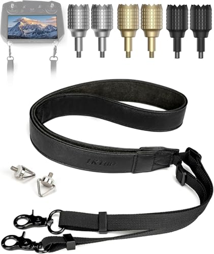 LKTOP Lanyard Neck Strap+Joysticks for DJI 𝗥𝗖 𝗣𝗿𝗼 Controller, 50-63'' Lanyard Remote Controller Sticks for DJI Mini 5 Pro, Air 3S, Mavic 3/Pro/Classic/Cine Drone Accessories (1 Pcs+3 Pairs)