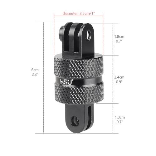 HSU Aluminum 360° Rotation Camera Mount, Vertical Swivel Tripod Adapter
