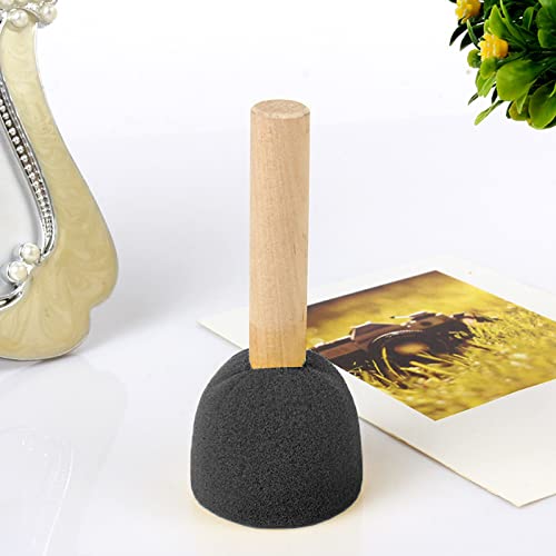 WAFJAMF 40 Pcs Round Sponges Brush Set 4 Sizes DIY Painting Tools Black - color: Black
