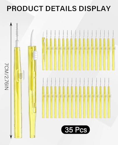 35PCS Charging Port Cleaner Kit for iPhone, USB C Port Cleaning Tool for Cell, Dual Sided Anti Clogging Nylon Brushes & Hook Cleaner
