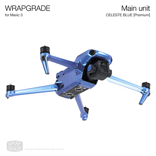 WRAPGRADE Full Skin Stickers for DJI Mavic 3 / Mavic 3 Classic (Celeste Blue) - color: Celeste Blue