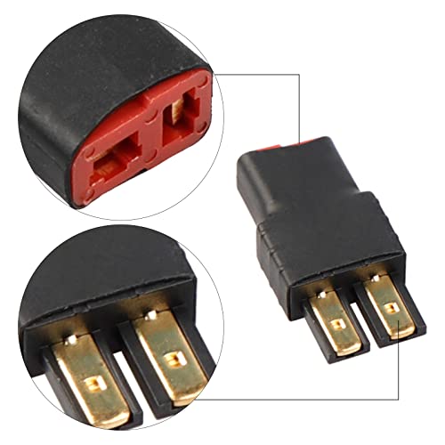 RC Battery Charger Adapter Compatible with TRX Connector to Deans for Charging or Converting Battery Plugs (4-Pack)