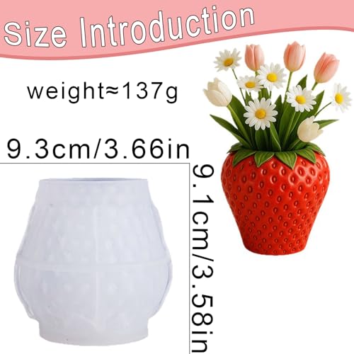Strawberry Epoxy Resin Molds, Fruit Candle Holders Silicone Molds - color: Strawberry Resin Mold