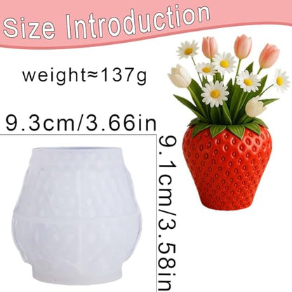 Strawberry Epoxy Resin Molds, Fruit Candle Holders Silicone Molds - color: Strawberry Resin Mold