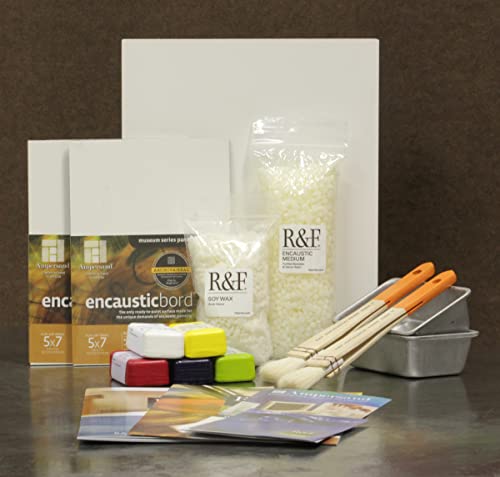 R&F Handmade Paints - Professional Encaustic Paint - Starter Kit, 14 Piece Set - size: 1 Count (Pack of 1), style: Starter Kit