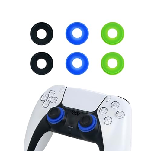6 Pcs Precision Rings, Aim Assist Target Motion Control, Silicone Joystick Protector Compatible with PlayStation 4 (PS4), PS5, Xbox One, Xbox Series X, Switch Pro and Scuf Controller Grips - color: 6pcs Damping Precision Rings