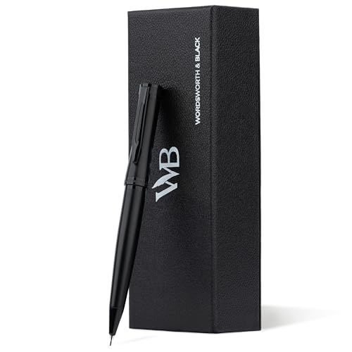 Wordsworth & Black Luxury Metal Mechanical Pencil 0.7mm for Writing, Black - color: All Black