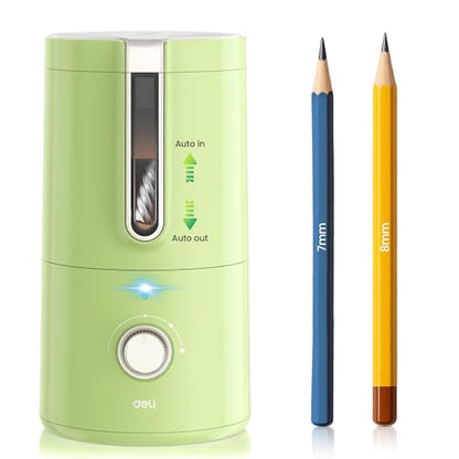 deli Electric Pencil Sharpener, Fully Automatic Pencil Sharpener - color: Green