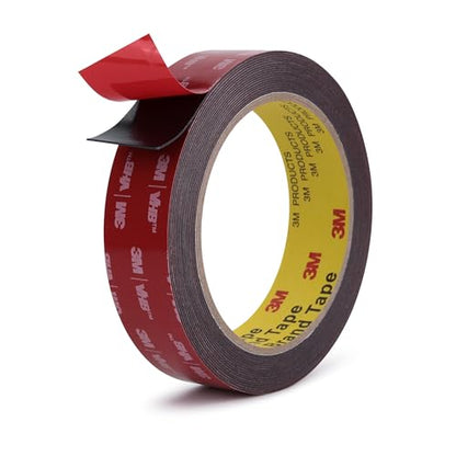 3M Double Sided Tape, Heavy Duty, 1” x 18Ft, 5925, Black - color: Black, size: 1" x 18Ft
