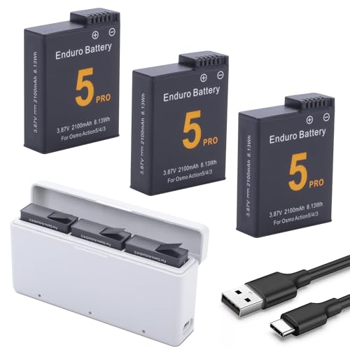 Osmo Action 5 Pro/4/3 Battery 3-Pack Battery and 3-Channel Fast Charger Hub