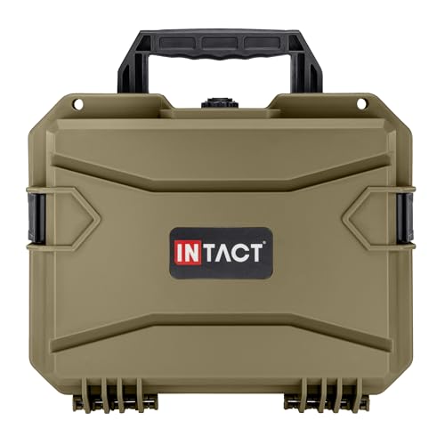 Eylar 13.8" Intact Series Compact Hard Camera Case, Lightweight and Durable Stacker Design with Foam - color: Dark Earth