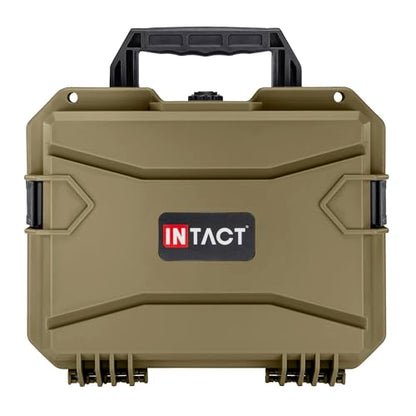 Eylar 13.8" Intact Series Compact Hard Camera Case, Lightweight and Durable Stacker Design with Foam - color: Dark Earth