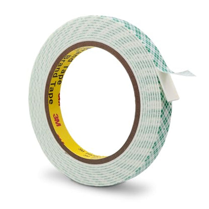 3M Double Sided Foam Tape 0.5" x 10Ft, 1 Pack, White - size: 0.5" x 10Ft