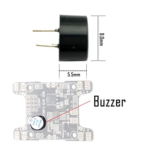 Super Loud 5V Active Alarm Buzzer Beeper Tracker 9X5.5mm for FPV Racing Drone RC Quadcopter PDB Flight Control (12 PCS)