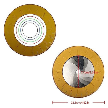 Leadigol Circle Drawing Ruler Measurement Creative Rotatable Round Ruler Flexible Stainless Steel Round Compass Stretch Ruler for Drawing