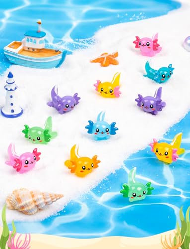 2 Pcs Mini Cute Axolot Figurines Silicone Mold - color: 2 Pcs Axolot White