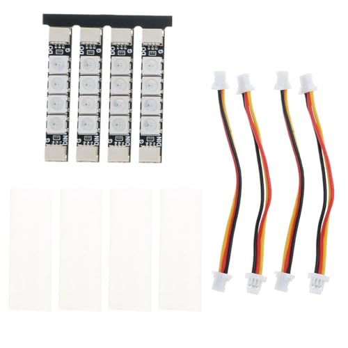 4Pcs LED Strips Lights for Drones 2812 Programmable Arm Light FPVs Quadcopter Lighting Accessories Set