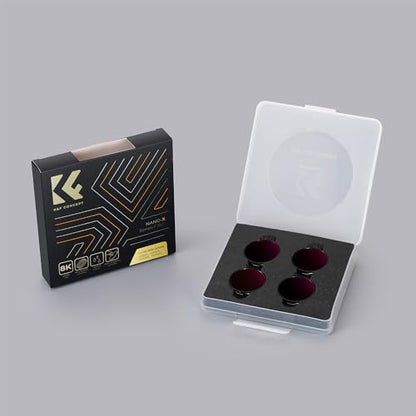 K&F Concept 4 Pack ND/PL Filter Kit Compatible with DJI Osmo Action 4, ND8/PL ND16/PL ND32/PL ND64/PL Neutral Density Polarizing Multi-Function Filters for Osmo Action 4