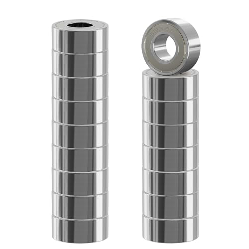 20 Pcs 693ZZ Ball Bearings, Carbon Steel, 3x8x4mm - size: 693ZZ 20Pcs