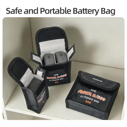 Fireproof Safe Bag for DJI Avata 360 2 Battery Accessories-Large - size: Large (for 3 batteries)