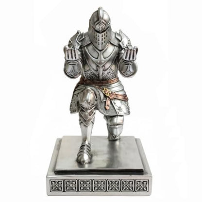 King's Guard Knight Pen Holder with a Letter Opener Desk Organizers Silver - color: Silver