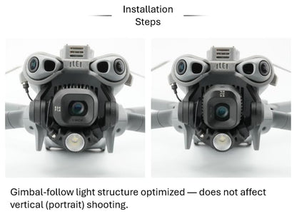 Mini 5 Night Flight Light Accessory for DJI Mini 5, Gimbal-Follow Dual Lamp LED Spotlight, High-Brightness Multifunction Drone Light, Upgraded Version, 700-1000LM (Manual Control) - size: Manual Control