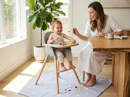 Splat Mat for Under High Chair, Waterproof Washable High Chair Floor Mat - color: Star