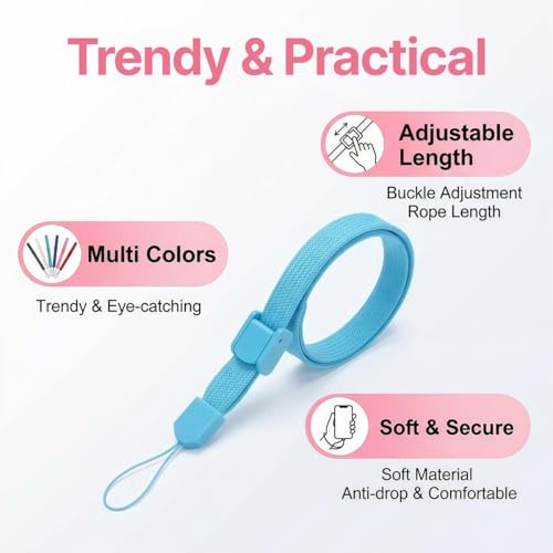 7 PCS Adjustable Hand Wrist Strap Lanyards, Multi Purpose Wristbands with Lock, Anti-Lost Wristlet Straps for Remote Controller, Universal Lanyards for Cell Phone Digital Camera