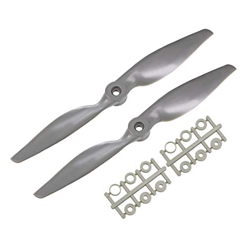 uxcell RC Propellers CW 9x4.5 Inch 2-Vane for Airplane Nylon Gray 2Pcs with Adapter Rings - size: 9x4.5 inch