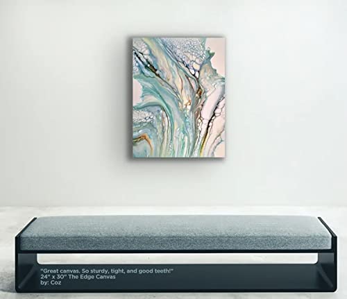 Creative Mark The Edge Deluxe Cotton 1-1/2" Deep Stretched Canvas for Painting, 10x15 Pack of 3, 14oz. Primed Weight, Universal Archival Priming, Medium Tooth, Hand-Stretched Canvas for Painters - size: 10x15"